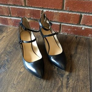 Franco Sarto Black Fletcher pointy toe Wedges